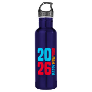 Botella De Agua Feliz Año Nuevo 2026-34568