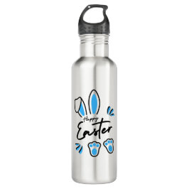 Botella De Agua Feliz azul de Pascua