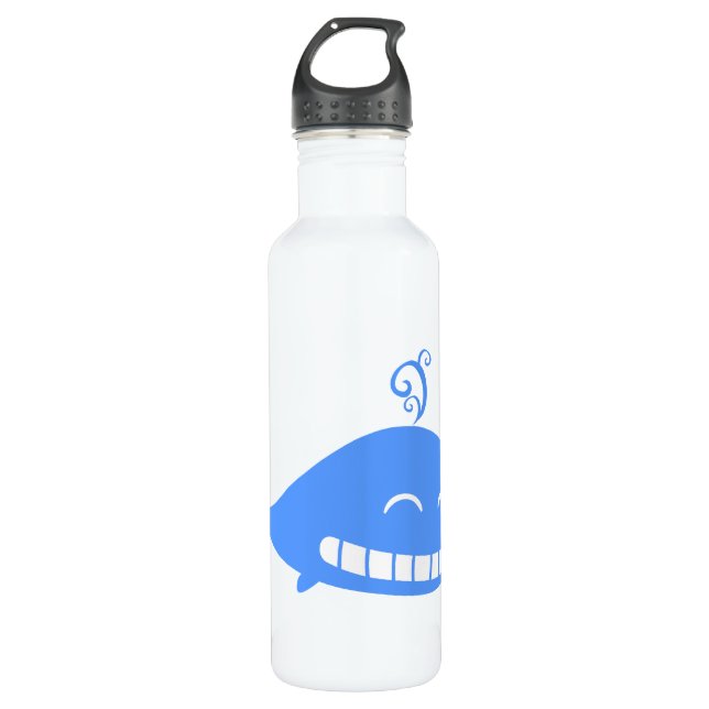 Botella De Agua Feliz ballena azul (Anverso)