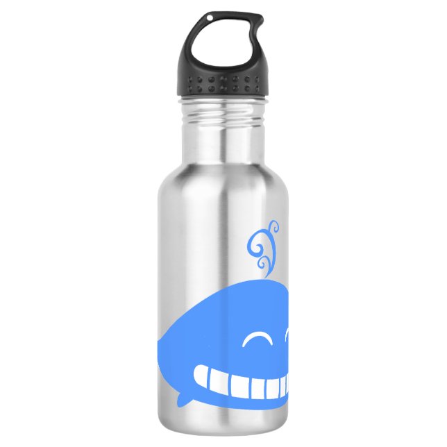 Botella De Agua Feliz ballena azul (Anverso)