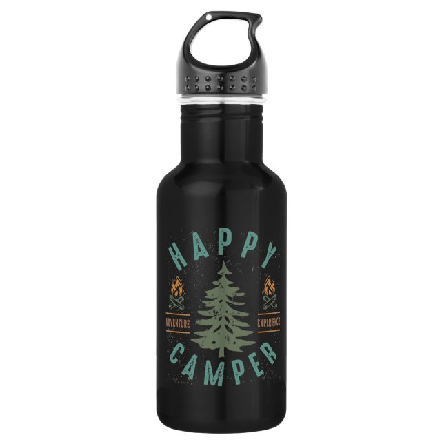 Botella De Agua Feliz Camper (Anverso)