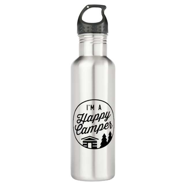 Botella De Agua Feliz campista (Anverso)
