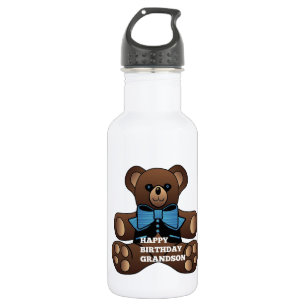 Botella De Agua Feliz cumpleaños, abuela Teddybear