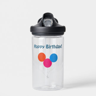 Botella De Agua Feliz cumpleaños, Personalizado de los globos colo