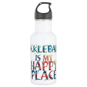 Botella de agua feliz del lugar de Pickleball