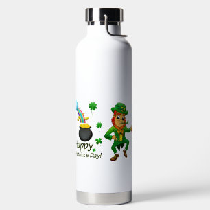 Botella De Agua Feliz día de San Patricio Duende Arcoíris 