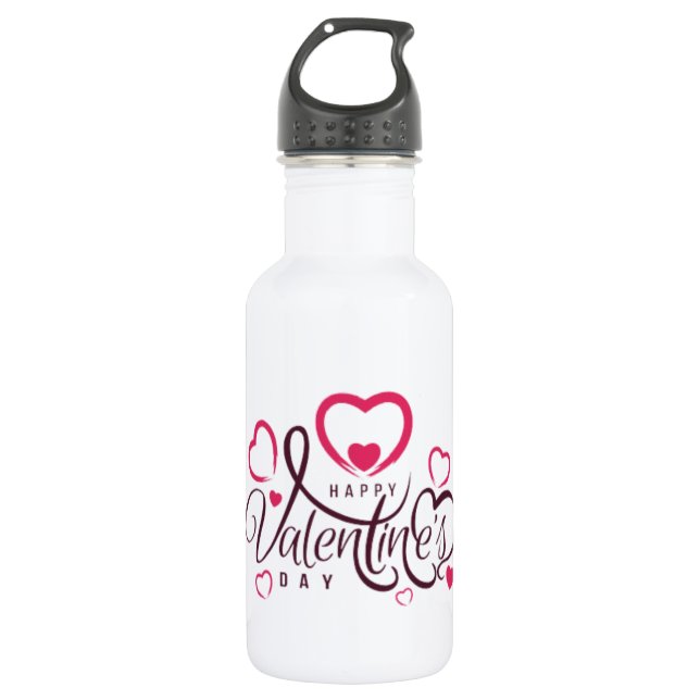 Botella De Agua ¡Feliz día de San Valentín! (Anverso)