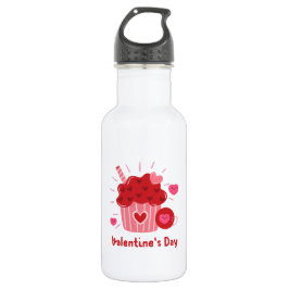 Botella De Agua Feliz Día de San Valentín - Imágenes de corazones 