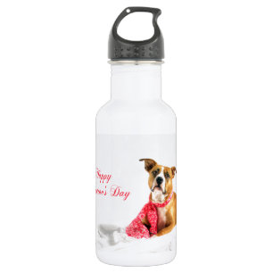 Botella De Agua Feliz Día de San Valentín Pitbull