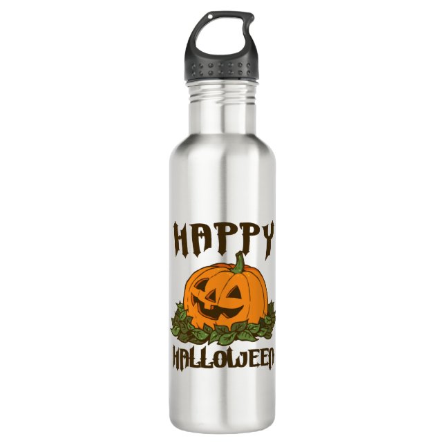 Botella De Agua Feliz disfraz divertida de Halloween (Anverso)