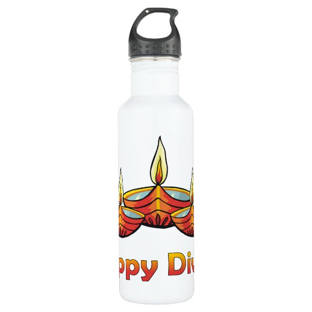 Botella De Agua Feliz Diwali Deepas (Anverso)