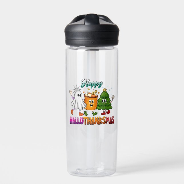 Botella De Agua Feliz Hallothanksmas (Delante)