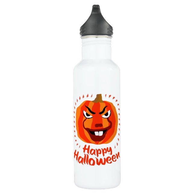Botella De Agua 🎃 Feliz Halloween - Calabaza divertida, asustada  (Derecha)