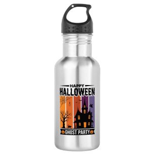 Botella De Agua Feliz Halloween Fantasma Fiesta Casa Embrujada Cam