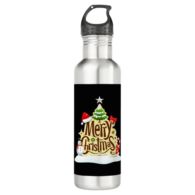 Botella De Agua Feliz invierno navideño Tank Top (Anverso)