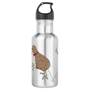 Botella De Agua Feliz kiwi con personalizado de corbata de arco pe