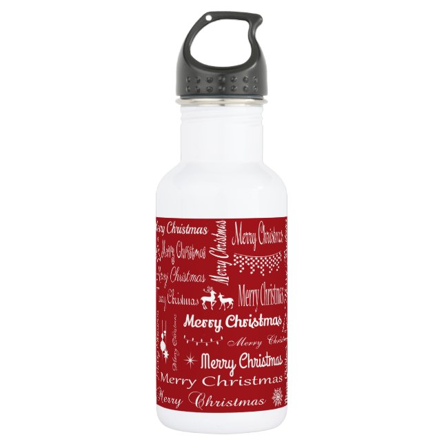 Botella De Agua Feliz Navidad (Anverso)