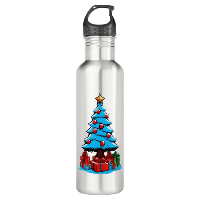 Botella De Agua Feliz Navidad 3D (Anverso)