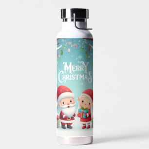 Botella De Agua Feliz Navidad/santa/nieve de elfos