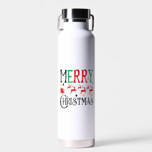 Botella De Agua Feliz Navidad Santa Sleigh-61049
