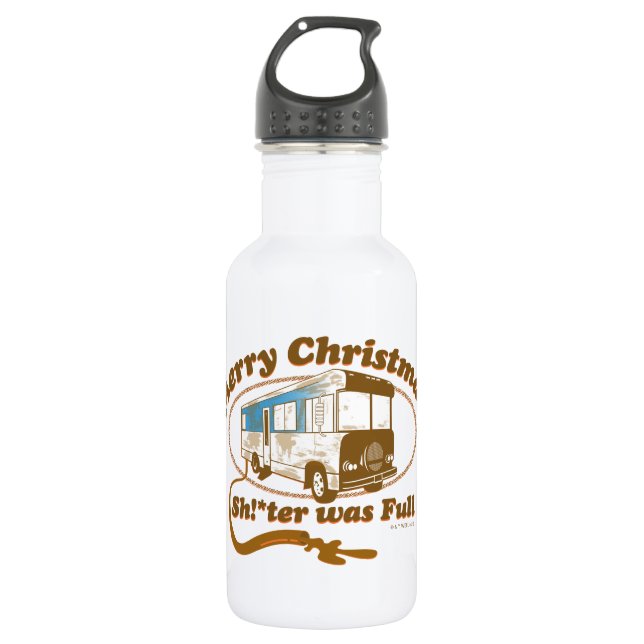 Botella De Agua ¡Feliz Navidad, Sh!*estaba lleno (Anverso)