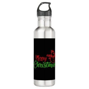 Botella De Agua Feliz Navidad X Snowman