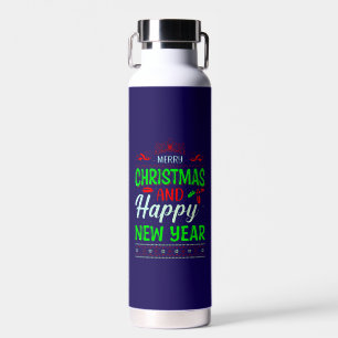 Botella De Agua Feliz Navidad Y Feliz Año Nuevo-61064