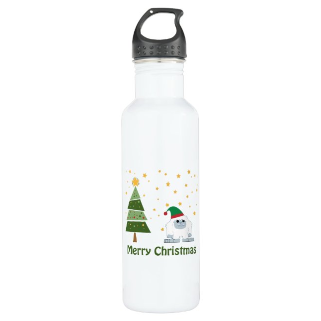 Botella De Agua Feliz Navidad Yeti (Anverso)