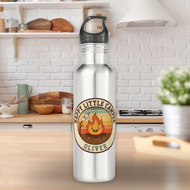 Botella De Agua Feliz pequeño campista (Subido por el creador)