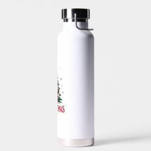 Botella De Agua Feliz Pitmas Pitbull Perro Suéter Feo De Navidad T