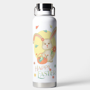 Botella De Agua Feliz regalo de conejito de Pascua personalizado