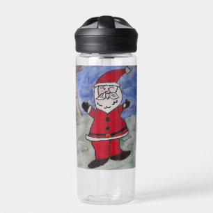 Botella De Agua Feliz Santa