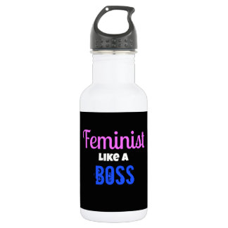 Botella De Agua Feminista como Boss