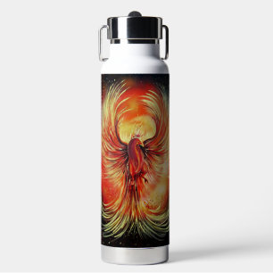 Botella De Agua Fénix Ascendente Fuego Pájaro Audaz Fuerza Llama