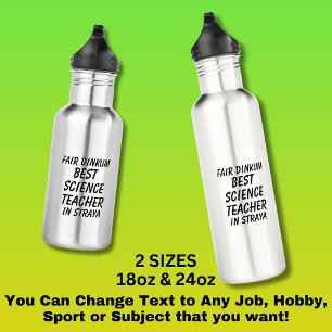 Botella De Agua Feria del mejor profesor de CIENCIA de Dinkum en S