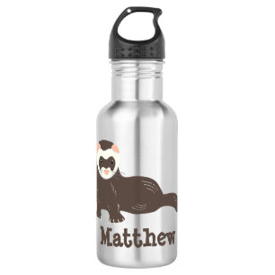 Botella De Agua Ferret Brown personalizado