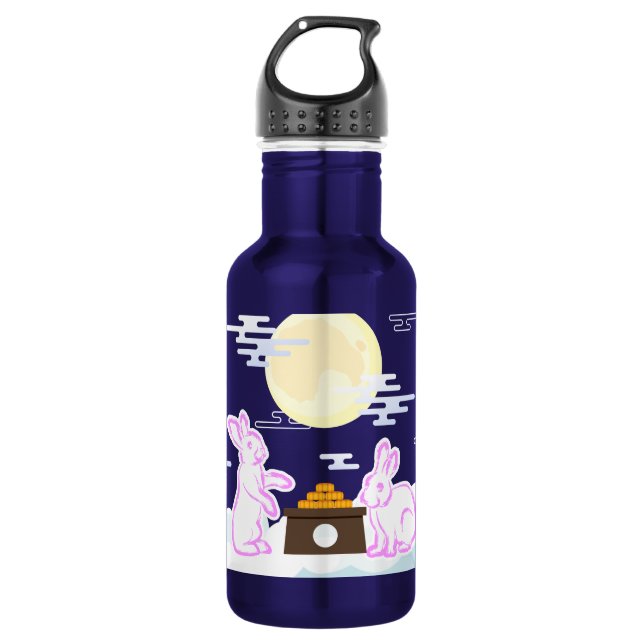 Botella De Agua Festival de Mitad de Otoño Conejo de la Luna Paste (Anverso)