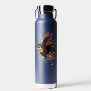 Botella De Agua Festividad festiva afrounicornio mágica