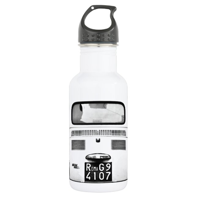 Botella De Agua Fiat 500 en Roma, Italia (Anverso)