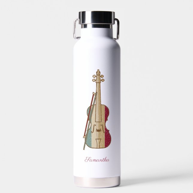 Botella De Agua Fiddle Whisperer Violin Personalizado Música (Delantero)