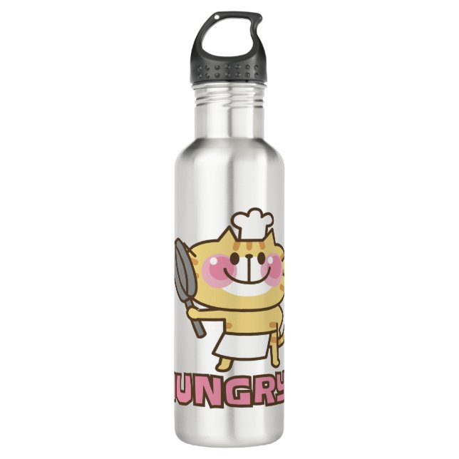 Botella De Agua Fiesta de niños graciosos rosados Personalizados (Anverso)