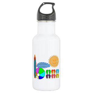 Botella De Agua Fiesta de Summertime Beach