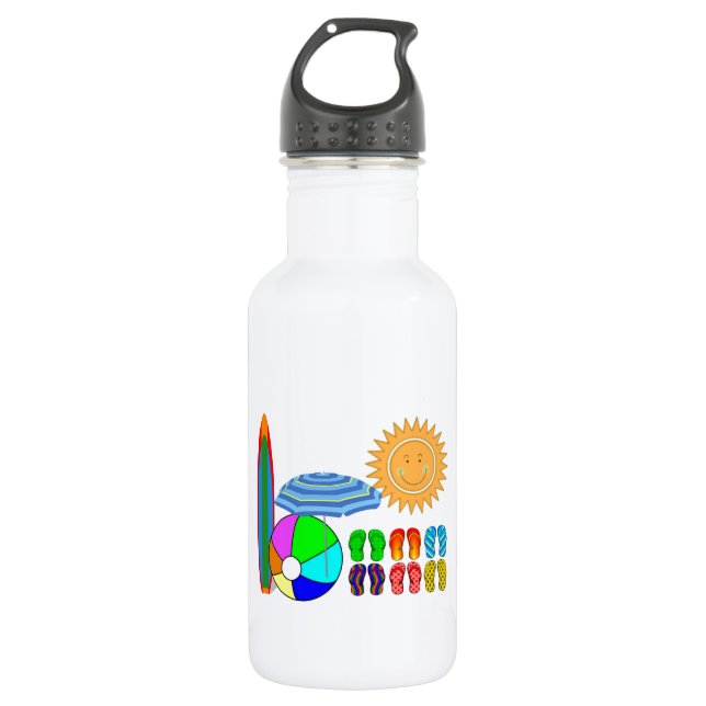 Botella De Agua Fiesta de Summertime Beach (Anverso)