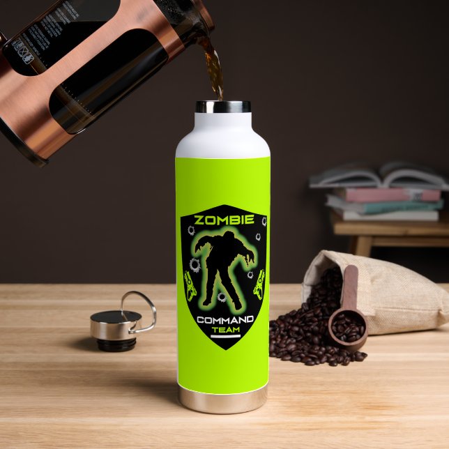 Botella De Agua Fiesta de zombies para niños (Café (girado))