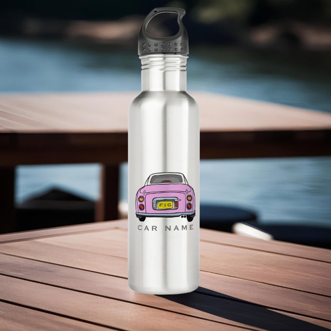 Botella De Agua Figaración Cute Rosa Figaro Nombre de Coche Monogr (Add your car name (or yours) to this cute pink figaro water bottle. Great for road trips!)