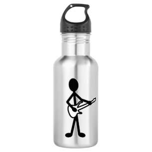 Botella De Agua Figura de palo guitarista