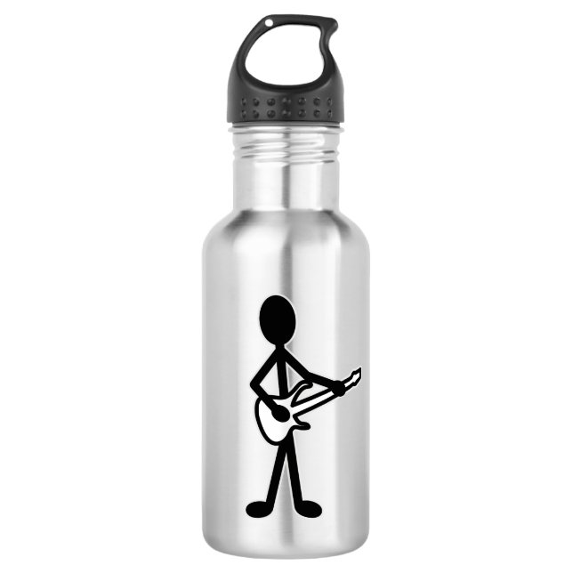 Botella De Agua Figura de palo guitarista (Anverso)