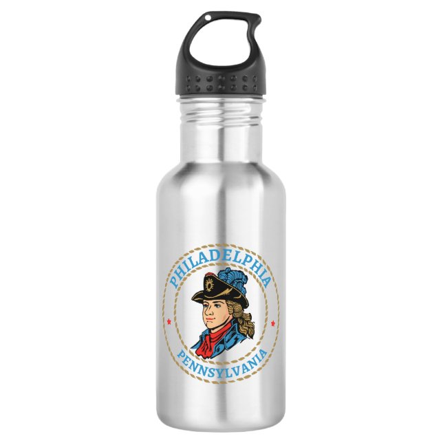 Botella De Agua Filadelfia Pennsylvania Colonial (Anverso)