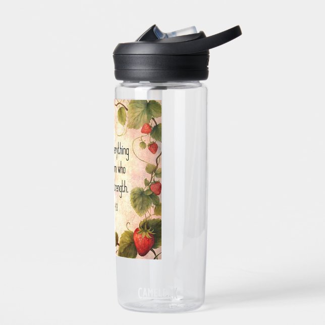 Botella De Agua Filipinas 4:13 Verso de la Biblia sobre diseño inm (Izquierdo)