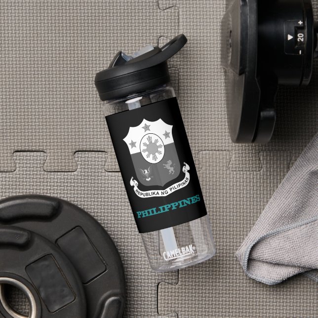 Botella De Agua Filipinas Fitness, escudo de armas filipino/bander (Gimnasio)